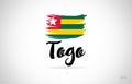 togo country flag concept with grunge design icon logo