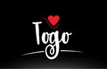 Togo country text typography logo icon design on black background