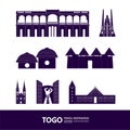 Togo Blue travel destination vector illustration