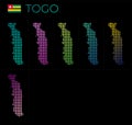 Togo dotted map set.