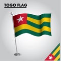 TOGO flag National flag of TOGO on a pole