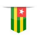 Togo Flag Vector Bookmark Icon Royalty Free Stock Photo