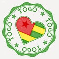 Togo heart flag logo.