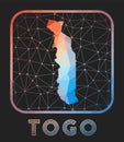 Togo map design. Royalty Free Stock Photo