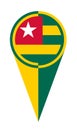 Togo Map Pointer Location Flag Royalty Free Stock Photo