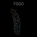 Togo network map. Royalty Free Stock Photo