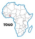 Togo Africa Map