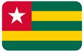 Togolese Flag of Togo round corners