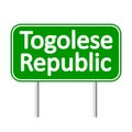 Togolese Republic road sign. Royalty Free Stock Photo