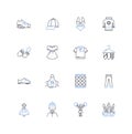 Togs line icons collection. Fashion, Clothing, Apparel, Style, Trendy, Chic, Fashionable vector and linear illustration