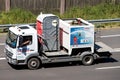 TOI TOI & DIXI truck on motorway Royalty Free Stock Photo