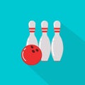 Bowling ball skittles Royalty Free Stock Photo