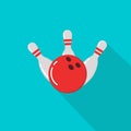 Bowling ball skittles Royalty Free Stock Photo