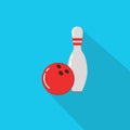 Bowling ball skittles Royalty Free Stock Photo