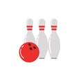 Bowling ball skittles Royalty Free Stock Photo