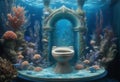 A toilet of Aquaman from DC universe Royalty Free Stock Photo