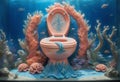 A toilet of Aquaman from DC universe Royalty Free Stock Photo