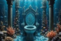A toilet of Aquaman from DC universe Royalty Free Stock Photo