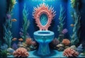 A toilet of Aquaman from DC universe Royalty Free Stock Photo