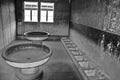 Toilet barrack in Sachsenhausen nazi camp