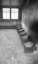 Toilet barrack in Sachsenhausen nazi camp