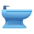 Toilet bidet icon, cartoon style