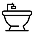Toilet bidet icon, outline style Royalty Free Stock Photo