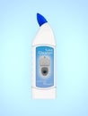 Toilet bottle cleaner on blue background. Isolated 3D illustration