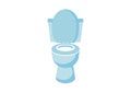 Flush toilet bowl simple icon vector