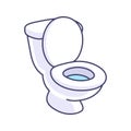 Toilet bowl cartoon drawing Royalty Free Stock Photo