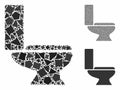 Toilet bowl Composition Icon of Tuberous Items
