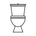 The toilet bowl icon. The outlines of the device for hygienic use.