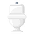 Toilet bowl icon, restroom and bath equipment