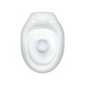 Toilet bowl incomplete modern realistic. Isolated images of white toilet bowl view top. Vector illustration for advertising or web Royalty Free Stock Photo