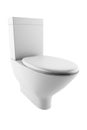 Toilet bowl isolated on white background Royalty Free Stock Photo
