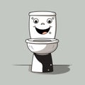 Toilet bowl. Simple flat cartoon vector