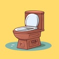 Toilet bowl. Simple flat cartoon vector