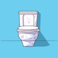 Toilet bowl. Simple flat cartoon vector