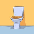 Toilet bowl. Simple flat cartoon vector