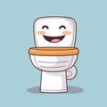 Toilet bowl. Simple flat cartoon vector