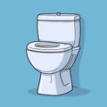 Toilet bowl. Simple flat cartoon vector