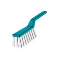 Toilet brush. Cleaning service tool. Housekeeping service equipment. Vector illustration.