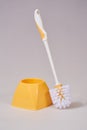 Toilet Brush or commode cleaning brush and holder Royalty Free Stock Photo