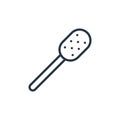 toilet brush icon vector from bathroom accessories concept. Thin line illustration of toilet brush editable stroke. toilet brush Royalty Free Stock Photo