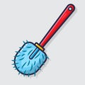 Toilet brush isolated vector illustration in flat style Royalty Free Stock Photo