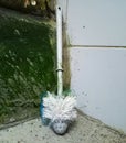 This toilet brush or toilet brush is used to clean the toilet hole because it is equipped with a handle