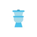 Toilet ceramic flat style icon