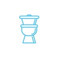 Toilet ceramic line style icon