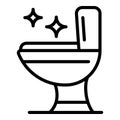 Toilet clean disinfection icon, outline style