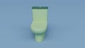 Toilet commode 3d render illustration with background